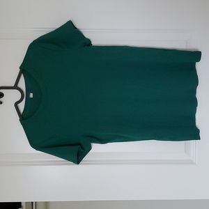 Uniqlo Green Ribbed Tee - Size L